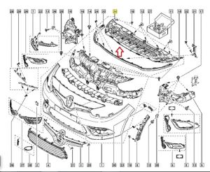Defletor Inferior Para-Choque Dianteiro Renault Fluence 622359780r