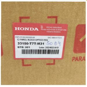 Farol Honda HRV 2016 a 2019 Lado Esquerdo Original 33150t7tm31