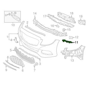 Interconexao Suporte Para-choque Dianteiro Mercedes Benz A2058850821