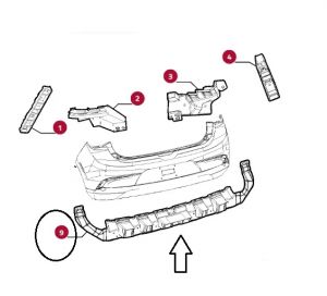 Suporte Guia Central Para-choque Traseiro Fiat Argo 52045830