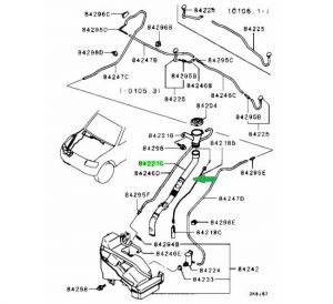 Tubo Enchimento Reservatório Lavador Para-brisa Pajero MR515707